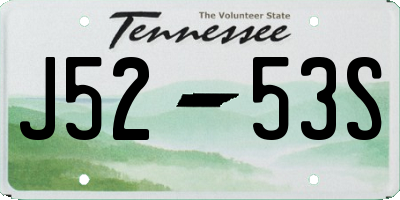 TN license plate J5253S