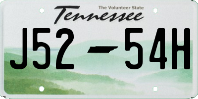 TN license plate J5254H