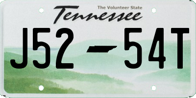 TN license plate J5254T