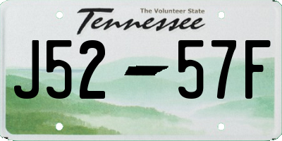 TN license plate J5257F