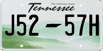 TN license plate J5257H