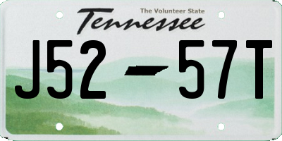 TN license plate J5257T