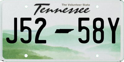 TN license plate J5258Y