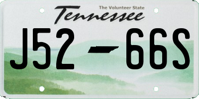 TN license plate J5266S