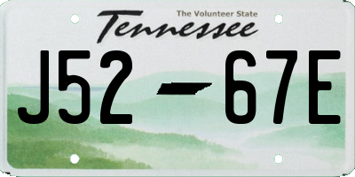TN license plate J5267E