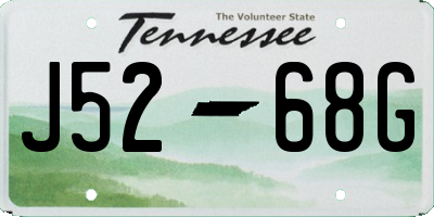 TN license plate J5268G