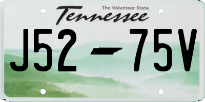 TN license plate J5275V