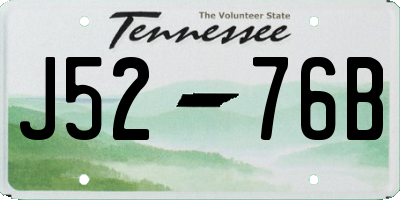 TN license plate J5276B