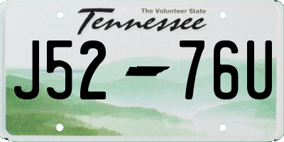 TN license plate J5276U