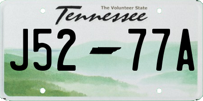 TN license plate J5277A