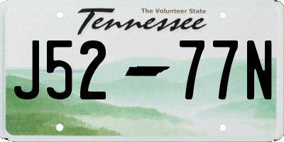 TN license plate J5277N