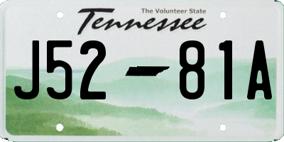 TN license plate J5281A