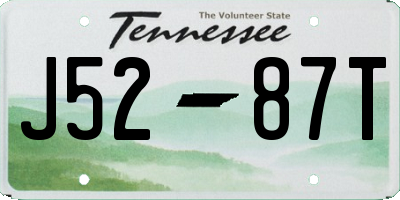 TN license plate J5287T