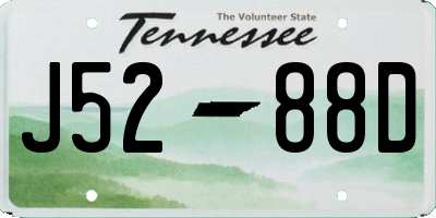 TN license plate J5288D