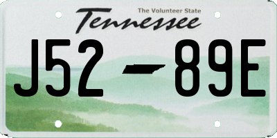 TN license plate J5289E
