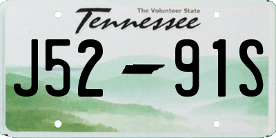 TN license plate J5291S