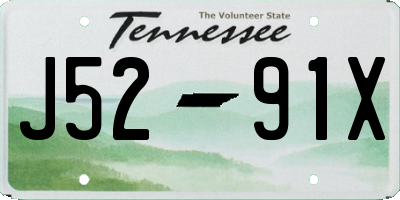TN license plate J5291X