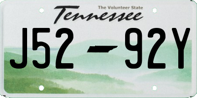 TN license plate J5292Y