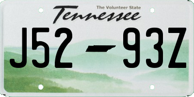 TN license plate J5293Z