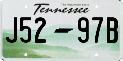 TN license plate J5297B