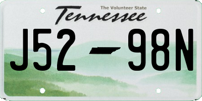 TN license plate J5298N