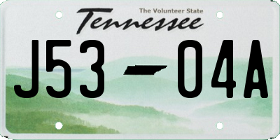 TN license plate J5304A