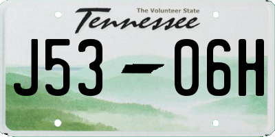 TN license plate J5306H
