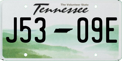 TN license plate J5309E