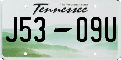 TN license plate J5309U