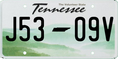 TN license plate J5309V