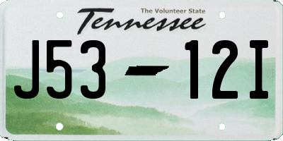 TN license plate J5312I