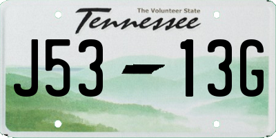 TN license plate J5313G