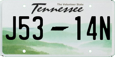TN license plate J5314N