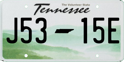 TN license plate J5315E