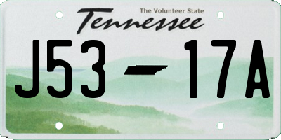 TN license plate J5317A