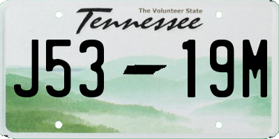 TN license plate J5319M
