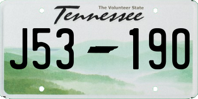 TN license plate J5319O