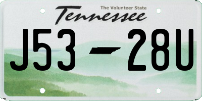 TN license plate J5328U