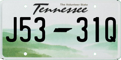 TN license plate J5331Q