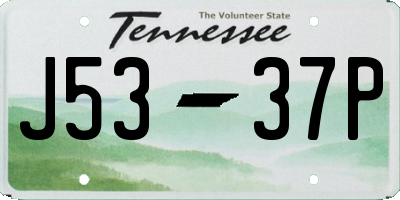 TN license plate J5337P