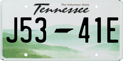 TN license plate J5341E