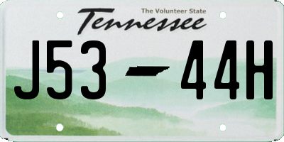 TN license plate J5344H