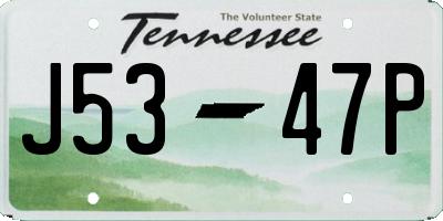 TN license plate J5347P