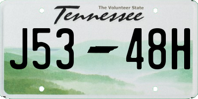 TN license plate J5348H