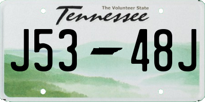 TN license plate J5348J