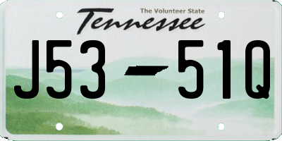 TN license plate J5351Q