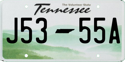 TN license plate J5355A