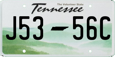 TN license plate J5356C