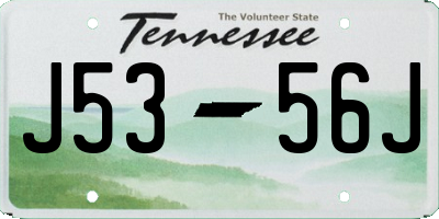 TN license plate J5356J