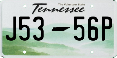 TN license plate J5356P